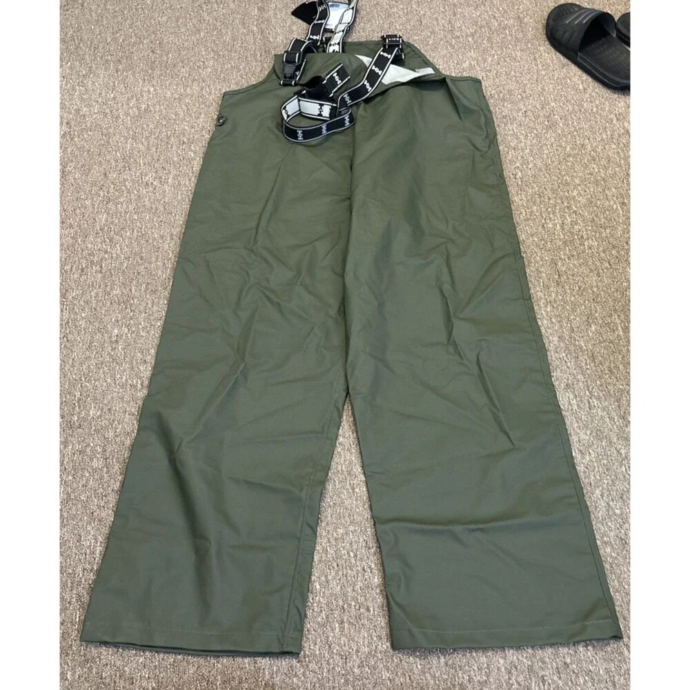 NWT New Helly-Hansen Mandal Rain Bibs Mens L Waterproof Fishing Workwear Green - Picture 14 of 14